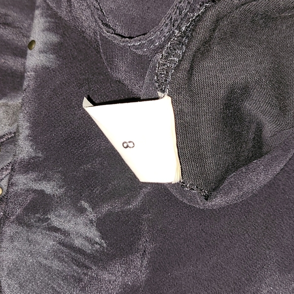 Ash grey Mulberry silk top with embellishments - Picture 4 of 4